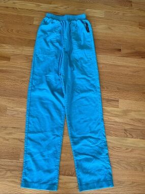 Vintage Laurente women’s 22 x31 Bright Turquoise Elastic Waist Casual Pants